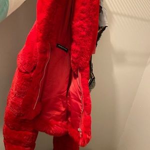 Waist cropped fur coat. Shane Justin